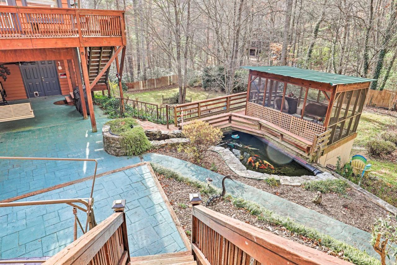 Asheville Mountain Getaway With Patio And Koi Pond! Buitenkant foto