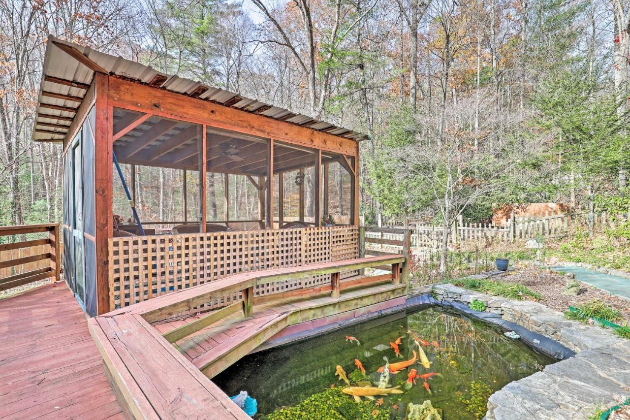 Asheville Mountain Getaway With Patio And Koi Pond! Buitenkant foto